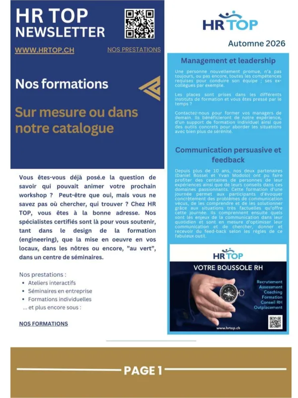 newsletter Automne 2026